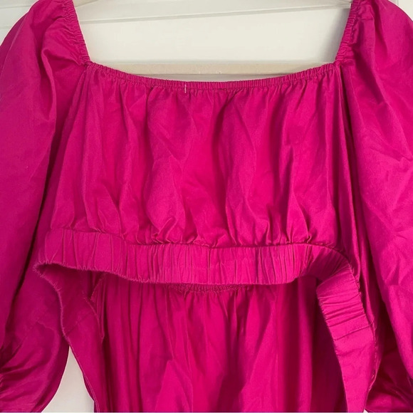 New! Eloquii Pink puff sleeve cutout open back Dress Size 20 18111 - Picture 6 of 8